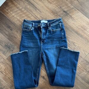 Classic Blue Women's Cropped Jeans